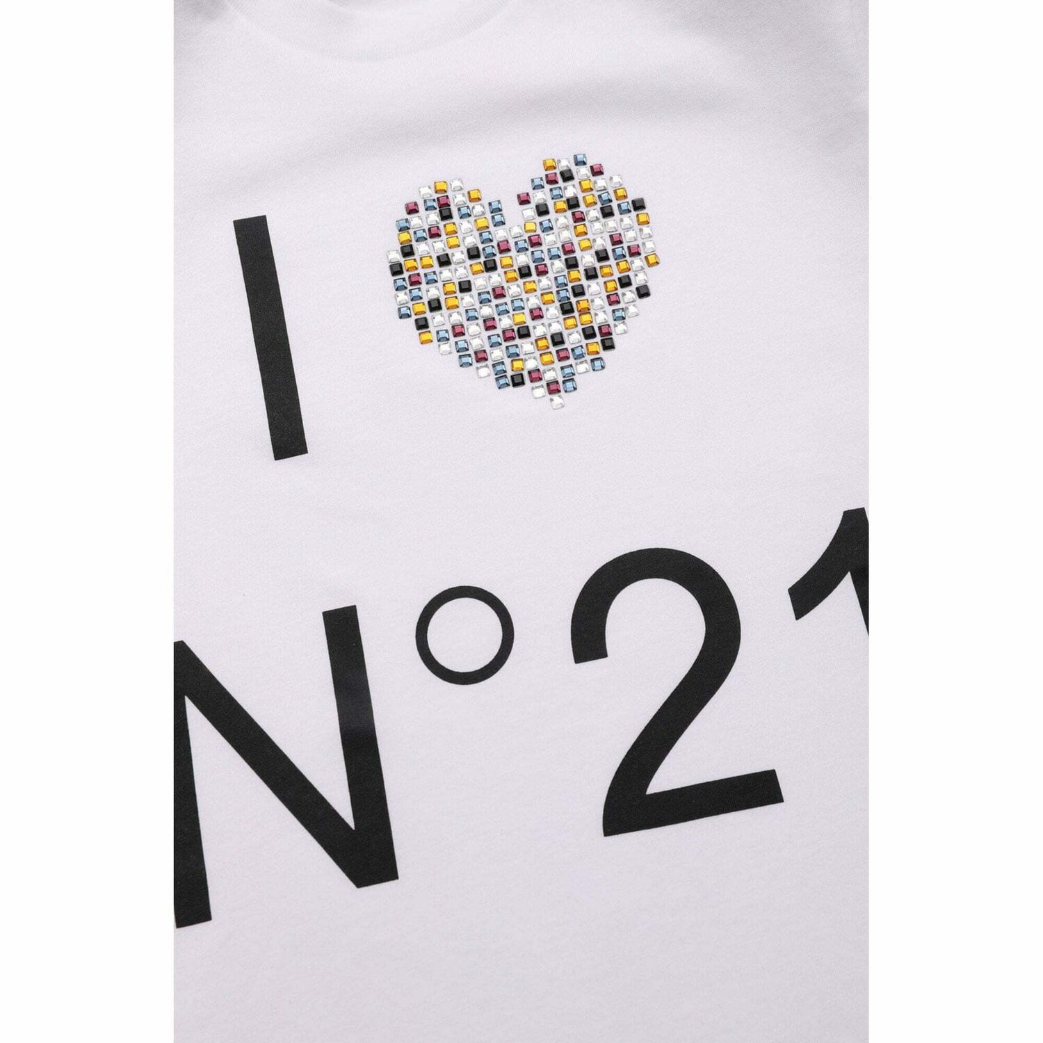 Girls White Logo T-Shirt, 1, hi-res