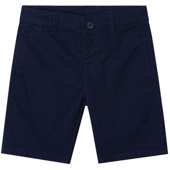 Boys Navy Blue Cotton Twill Shorts