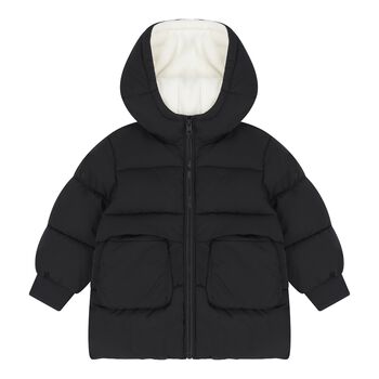 Baby Boys Black Logo Padded Puffer Jacket