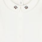 Baby Boys White, Beige & Grey Knitted Dungaree Set ( 3 Piece ), 1, hi-res
