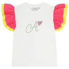 Girls Pink & Green Tiered Skirt Set, 1, hi-res