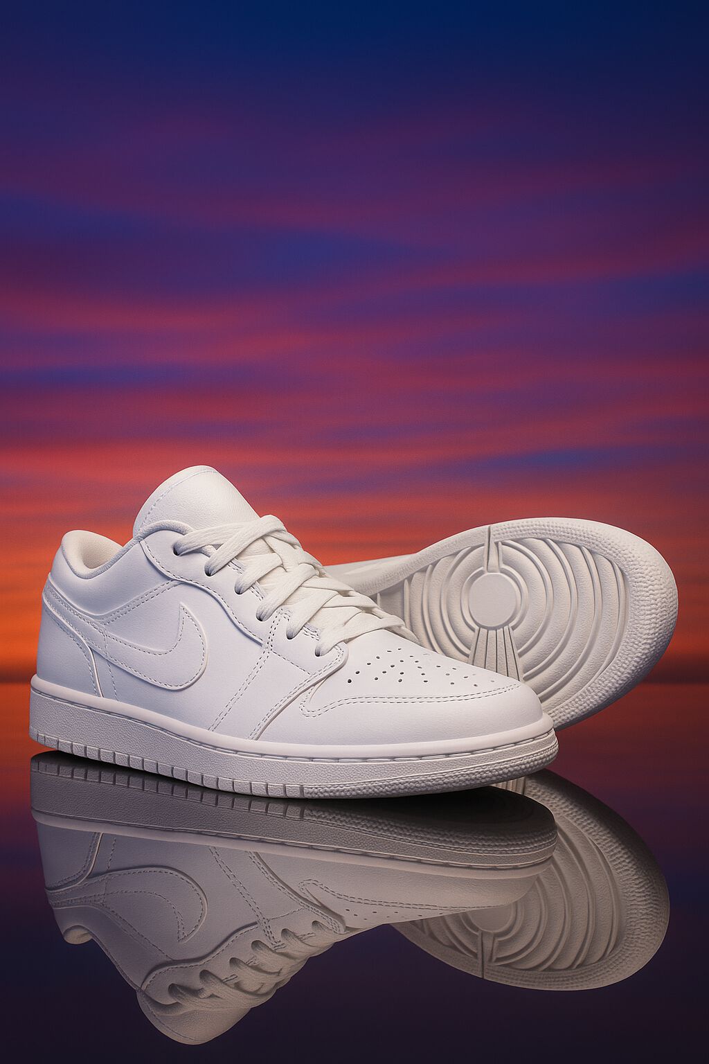 未使用【希少サイズ32cm】NIKE AIR JORDAN 1 LOW ホワイト Nike Kids White Air Jordan 1 Low Trainers | Junior Couture USA