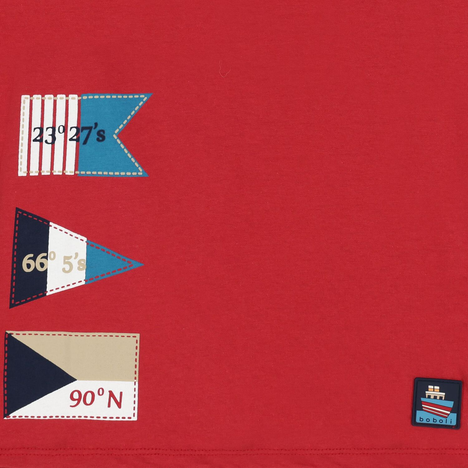 Boys Red Logo Long Sleeve Top, 1, hi-res