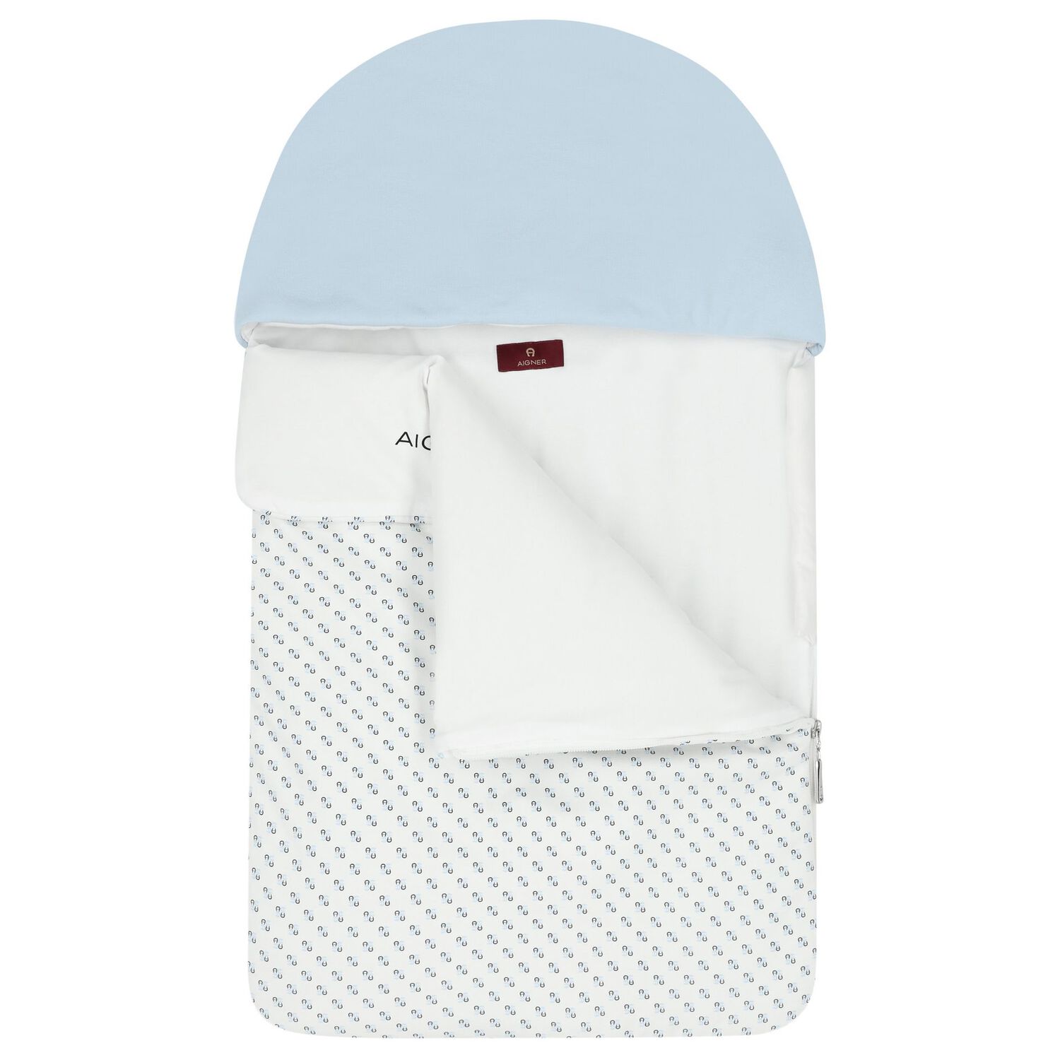 Baby Boys White & Blue Logo Nest, 2, hi-res