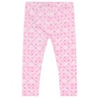 Baby Girls White & Pink Heart Leggings Set, 1, hi-res