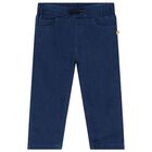 Younger Boys Yellow & Blue Denim Trouser Set, 1, hi-res