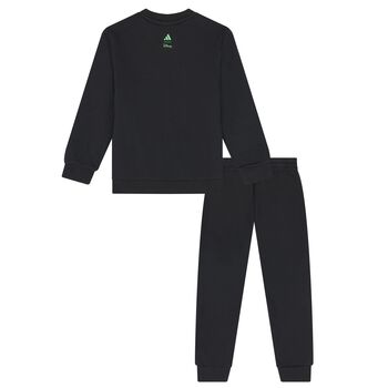 Boys Black Disney Logo Tracksuit
