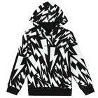 Boys Black Thunder Hooded Top, 1, hi-res