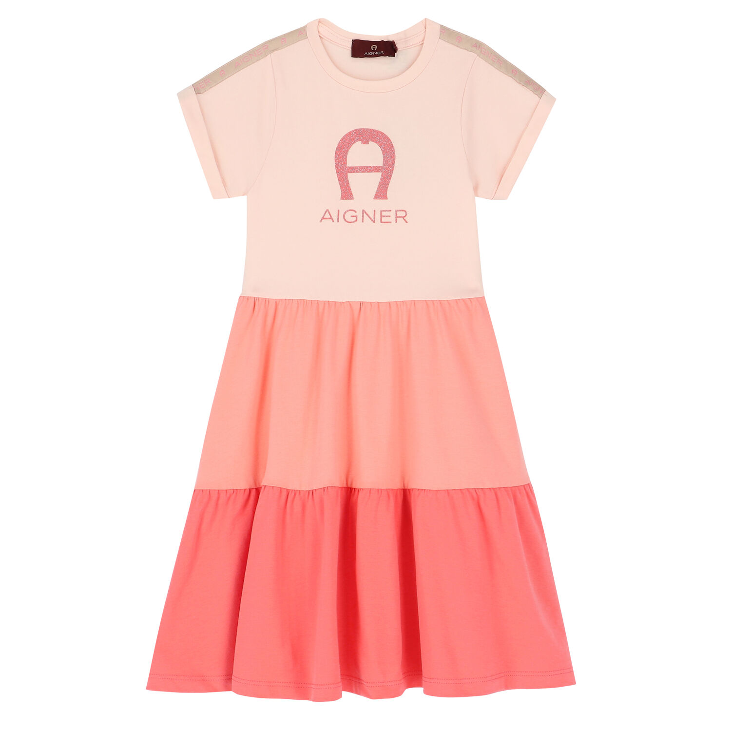 Girls Pink Logo Dress, 2, hi-res image number null