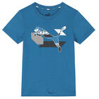 Boys Blue Logo T-Shirt, 1, hi-res