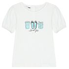 Girls White T-Shirt, 1, hi-res