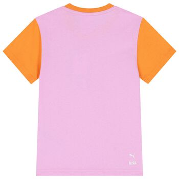 Girls Pink & Orange Dora The Explored Logo T-Shirt