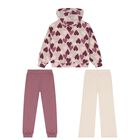 Girls Purple & Ivory Tracksuit ( 3 Piece ), 1, hi-res