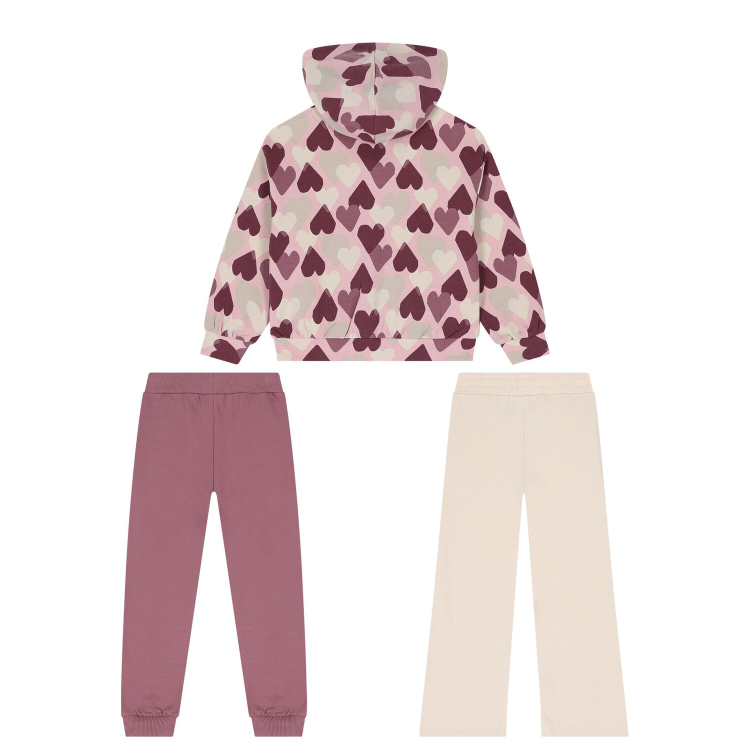 Girls Purple & Ivory Tracksuit ( 3 Piece ), 1, hi-res