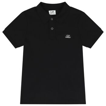 Boys Black Logo Polo Shirt