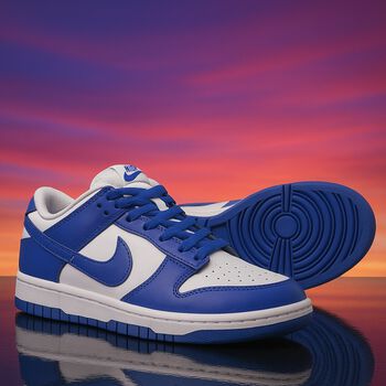 Blue & White Dunk Low Trainers