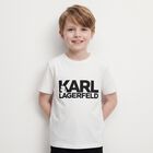 Boys Mini Me White Logo T-Shirt, 2, hi-res