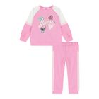 Baby Girls Pink & White Tracksuit, 1, hi-res