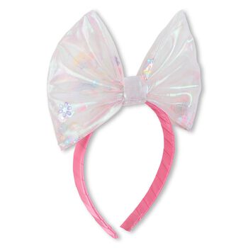 Girls Pink & Ivory Iridescent Headband