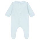 Baby Boys Blue Pleated Babygrow Set, 1, hi-res