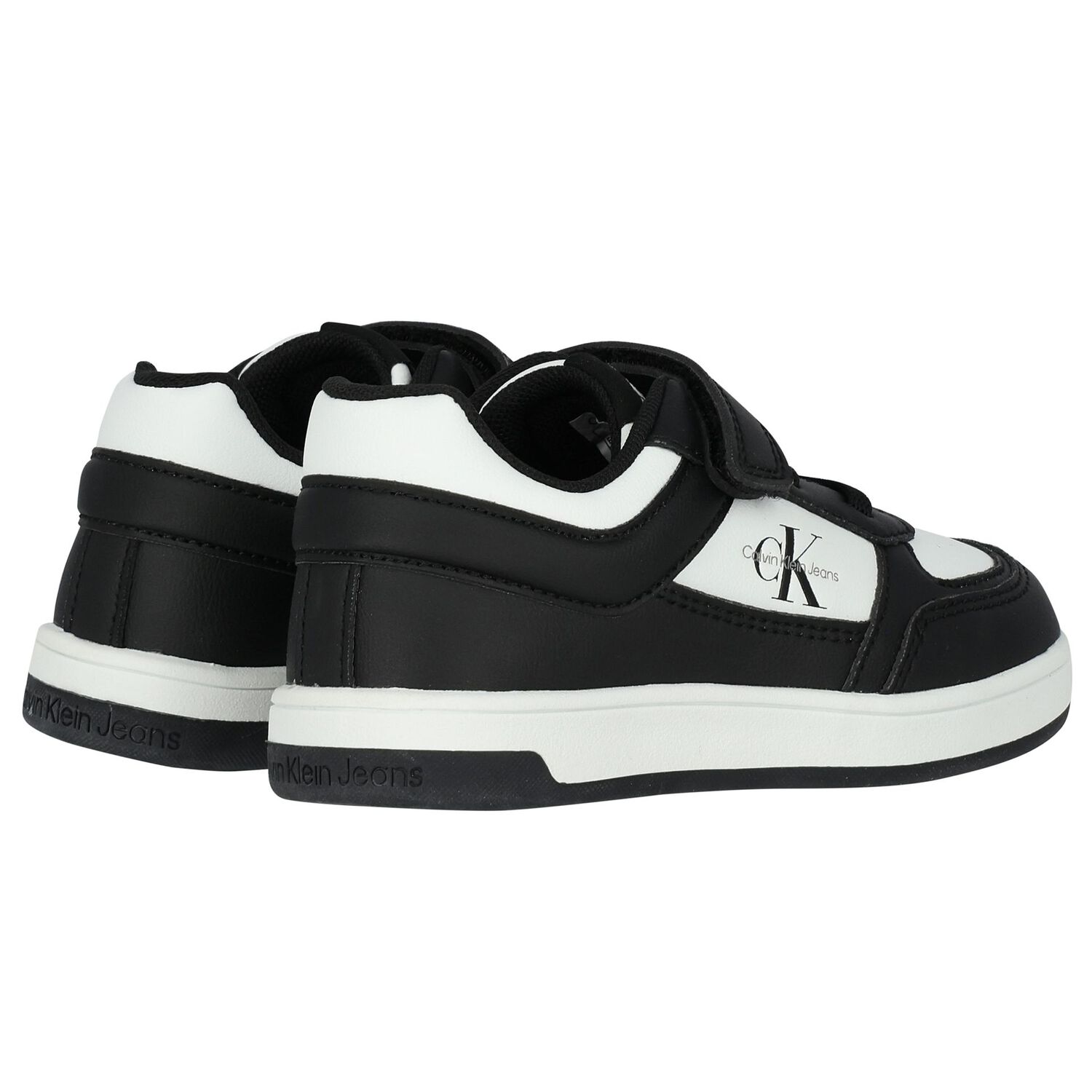 Boys Black & White Logo Trainers, 1, hi-res image number null