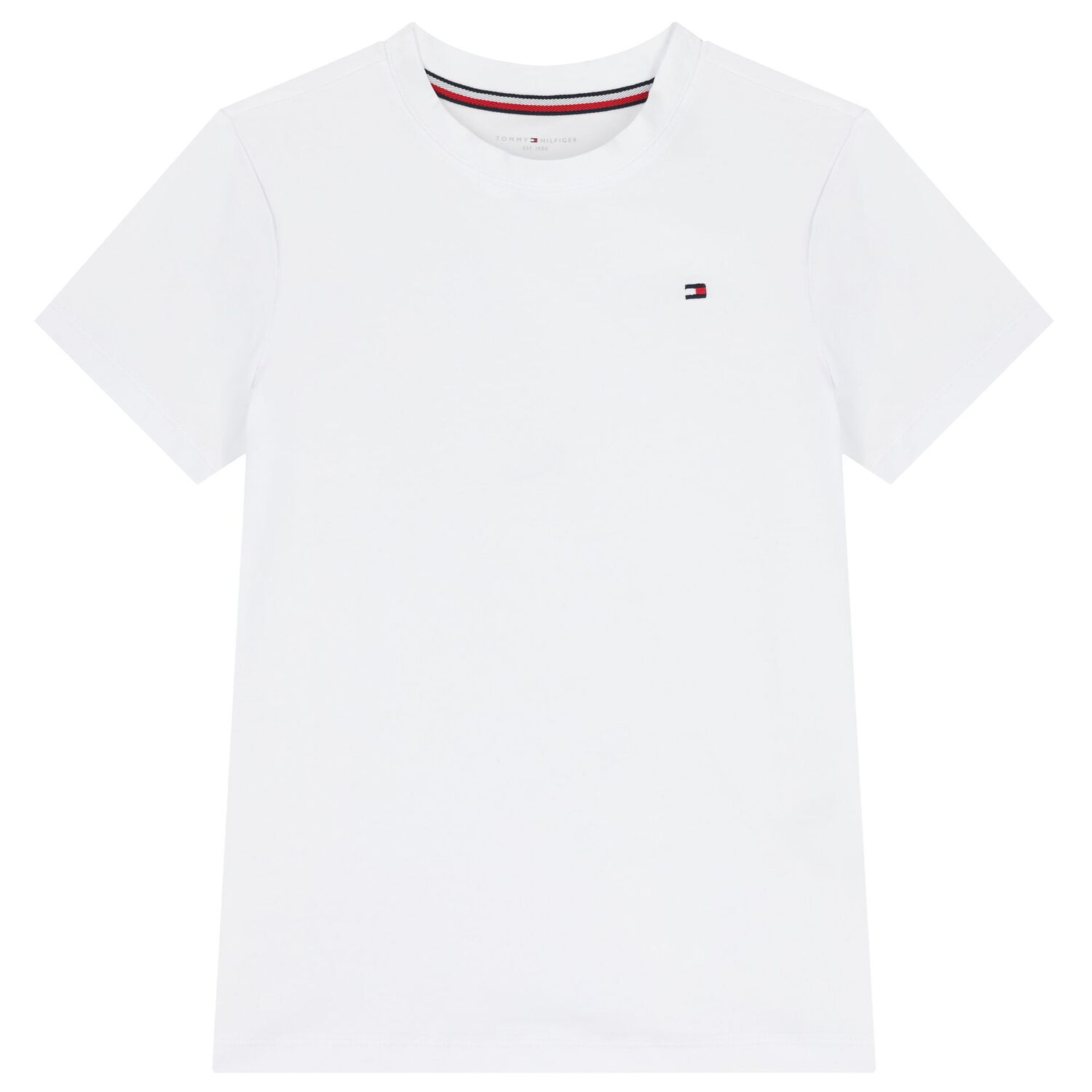 Boys White & Navy Blue Logo Pyjamas, 1, hi-res