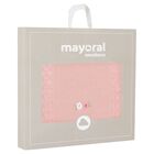 Baby Girls Pink Floral Knit Blanket, 2, hi-res