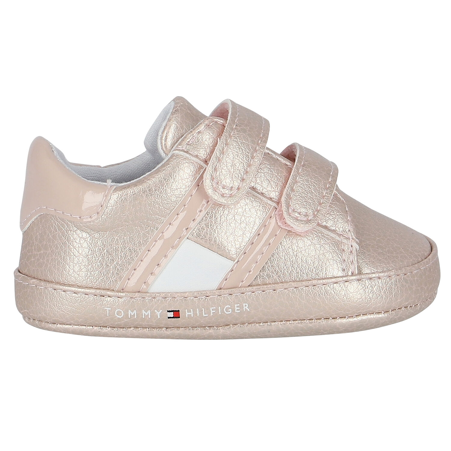 Baby Girls White & Silver Glitter Pre Walker Shoes, 1, hi-res