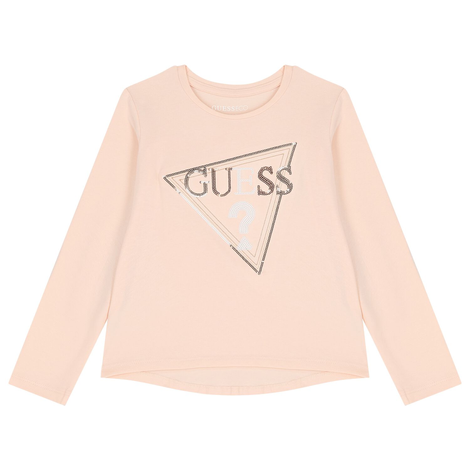 Girls Pink Logo Long Sleeve Top, 2, hi-res