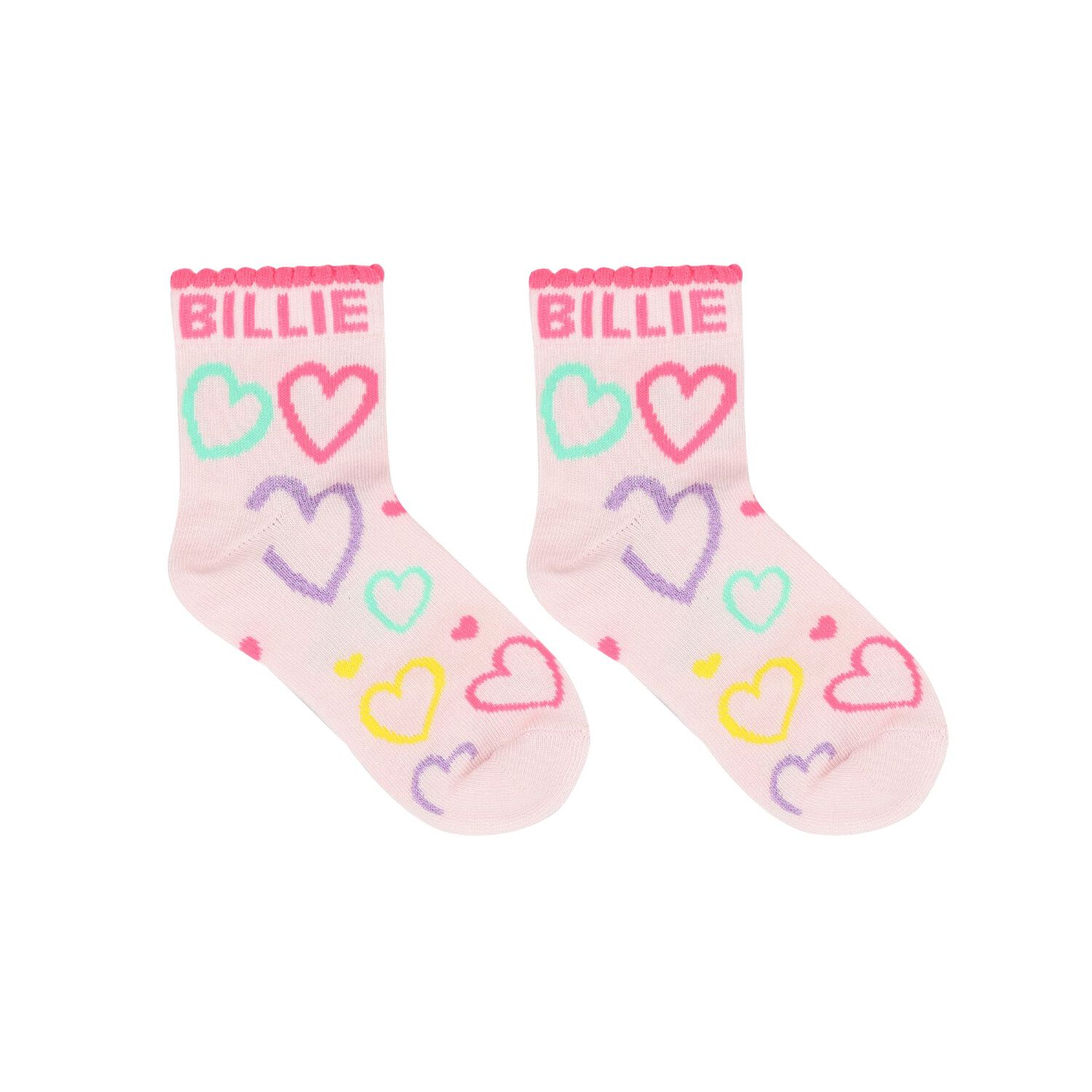 Girls Pink Logo Socks ( 2-Pack ), 1, hi-res image number null