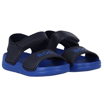 Boys Navy Blue & Blue Sandals