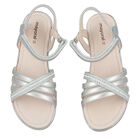 Girls Silver Rhinestone Sandals, 1, hi-res