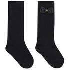 Girls Pink Monica Bow Socks, 1, hi-res