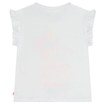 Girls White Flamingo T-Shirt