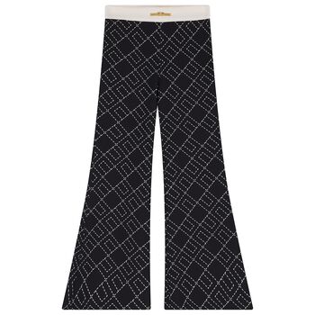 Girls Black Logo Trousers
