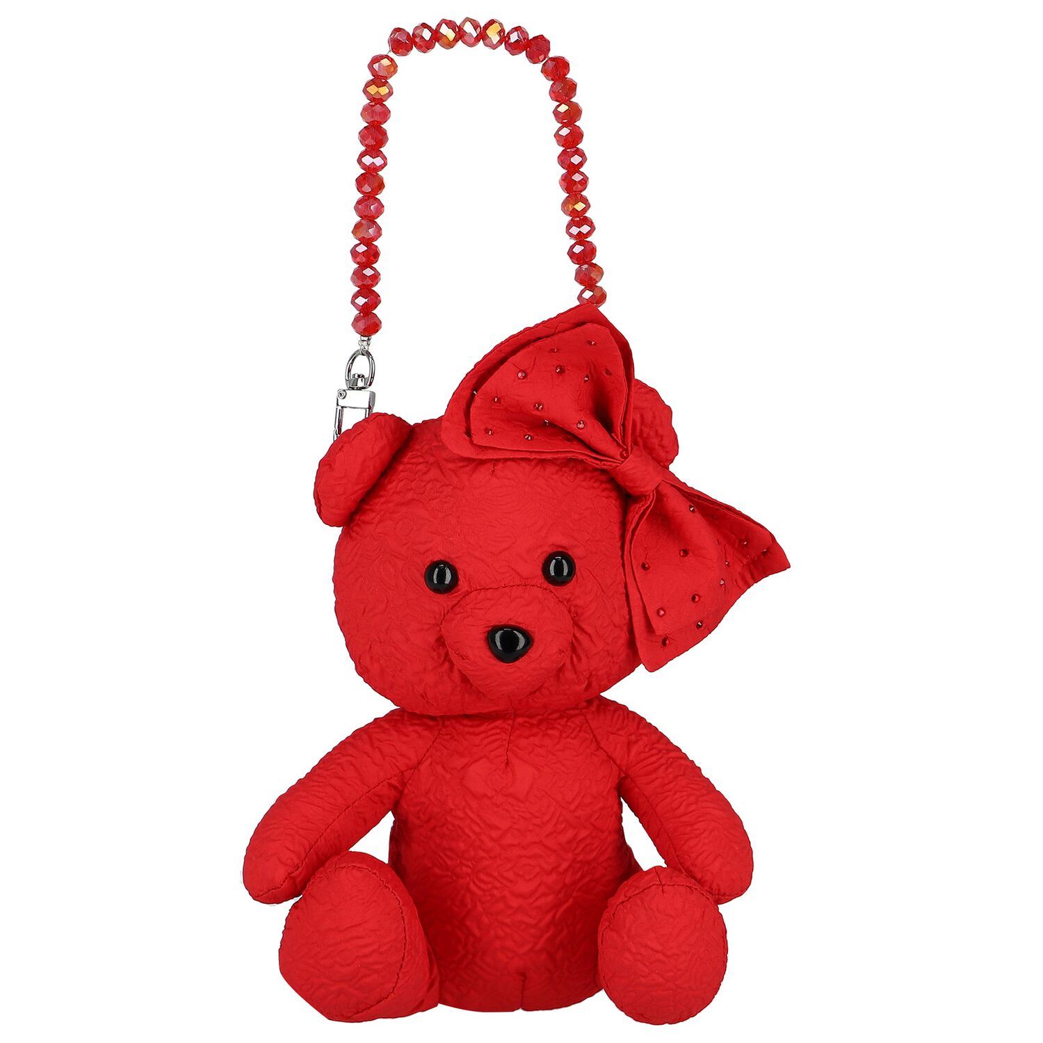 Girls Red Teddy Bear Bag, 1, hi-res image number null