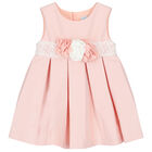 فستان ساتان باللون الوردي, 1, hi-res