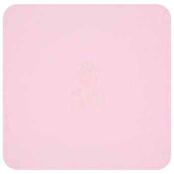 Baby Girls Pink Teddy Bear Blanket