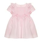 Girls Pink Bow Dress, 1, hi-res