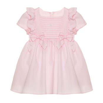 Girls Pink Bow Dress