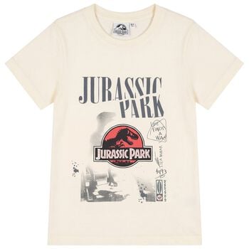 Boys Beige Jurassic T-Shirt