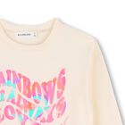 Girls Ivory Printed Long Sleeve Top, 1, hi-res