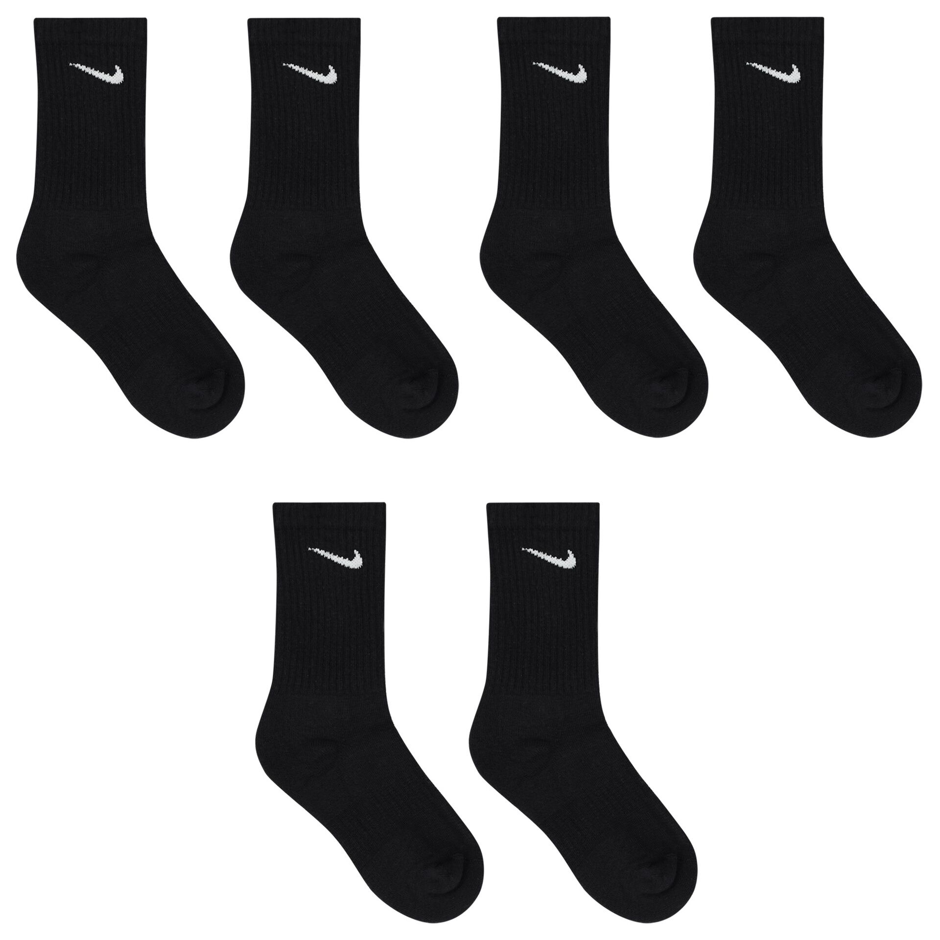Nike black socks 3 pack 2025