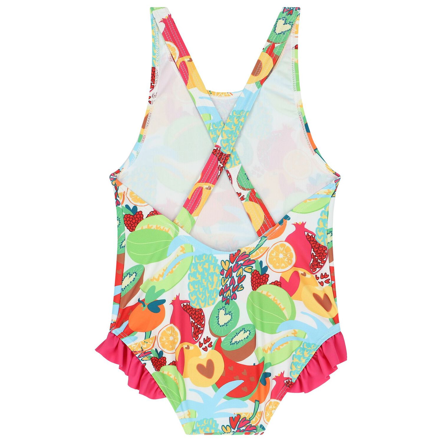 Girls Multi-Coloured Fruit Swimsuit, 1, hi-res image number null