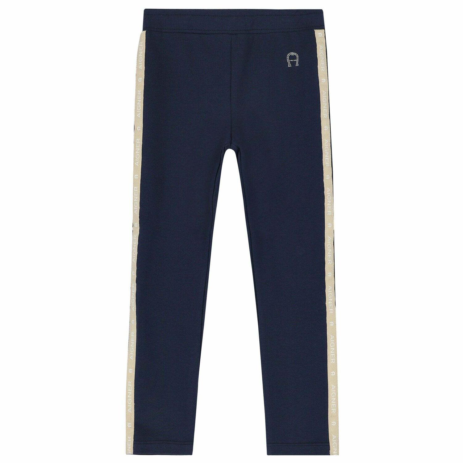 Girls Navy Logo Leggings, 1, hi-res image number null
