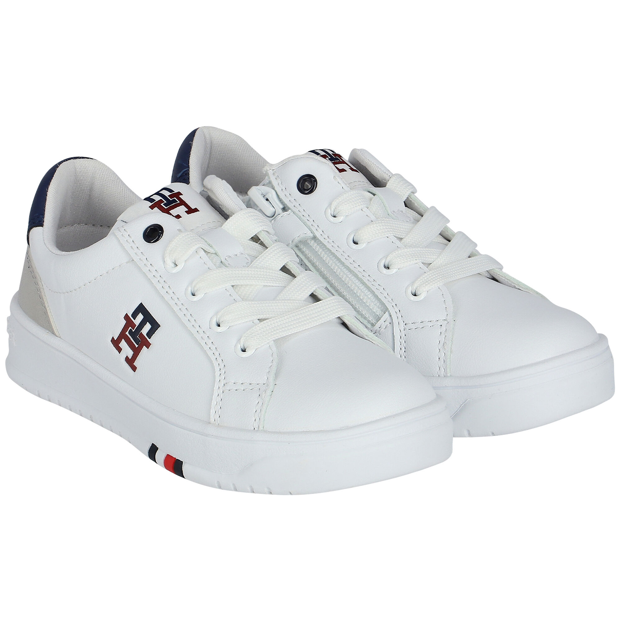 White leather trainers junior top