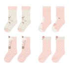 Baby Girls Pink & Ivory Socks ( 4-Pack ), 2, hi-res