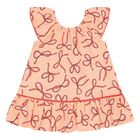 Younger Girls Beige Bow Dress Set, 1, hi-res