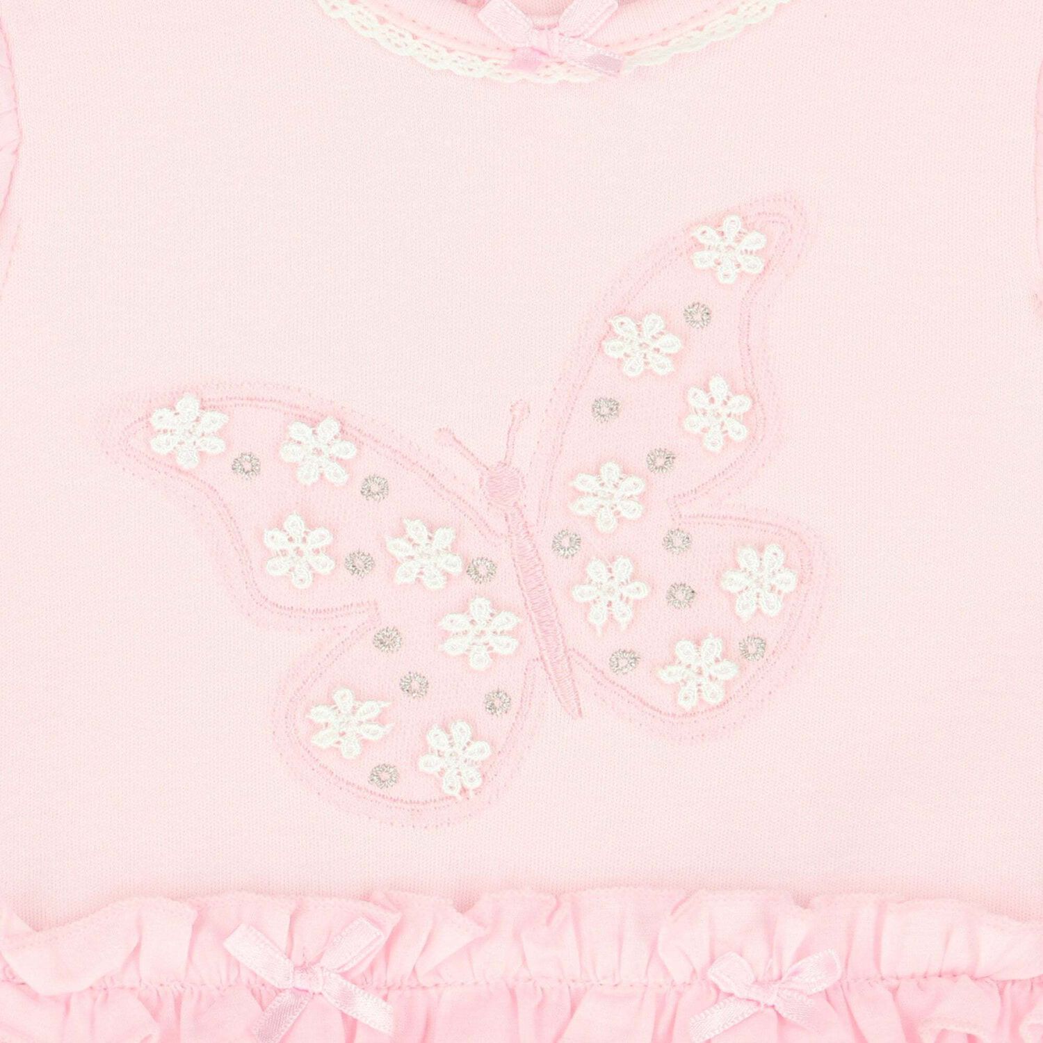 Baby Girls Pink Butterfly Romper, 1, hi-res image number null