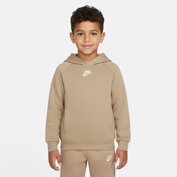 Boys Beige Swoosh Logo Tracksuit
